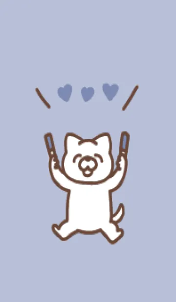 [LINE着せ替え] 推し色いぬ(blue)の画像1