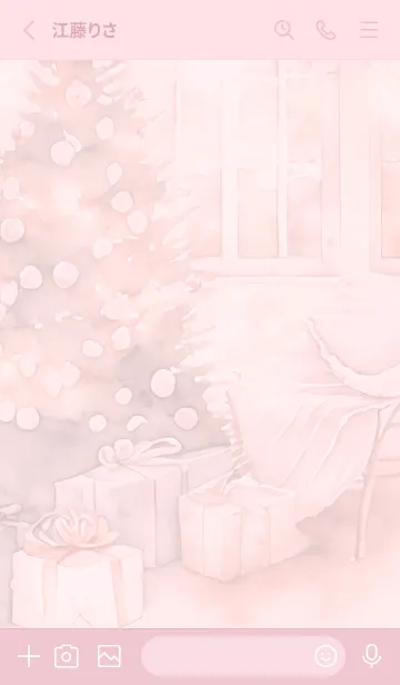 [LINE着せ替え] pink Stylish Christmas 10_1の画像2