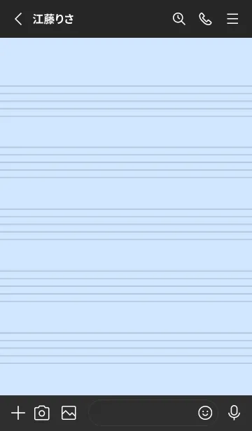[LINE着せ替え] 音楽カラーノート/ブルーグレイ/ブラックの画像2
