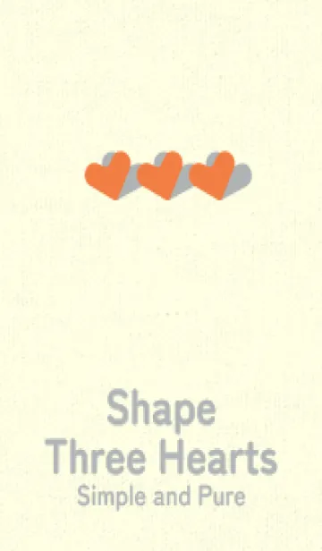 [LINE着せ替え] 3つのハート型の着せかえ Tangerine orangeの画像1