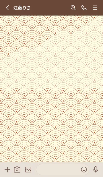 [LINE着せ替え] 和音 青海波&fermata  煉瓦色の画像2