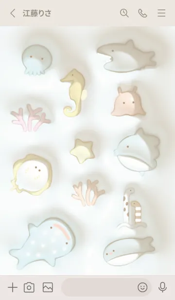 [LINE着せ替え] beige♡ぷっくり水族館05_1の画像2