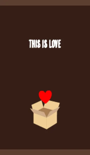 [LINE着せ替え] 段ボールの中から愛 茶色の画像1