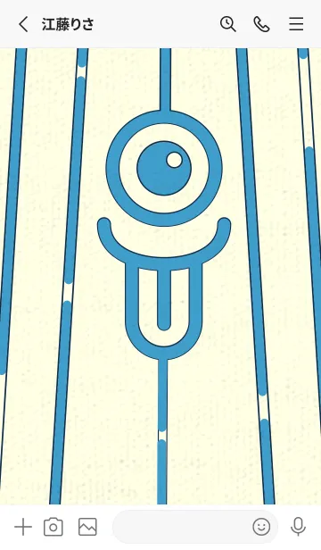 [LINE着せ替え] カラ傘オバケ km_clr ヨットブルーの画像2