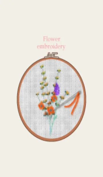 [LINE着せ替え] Flower embroidery 11の画像1