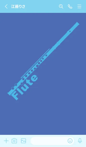 [LINE着せ替え] フルート カラー 群青色の画像2