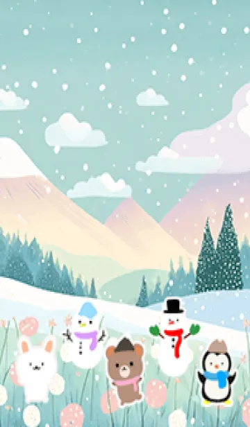 [LINE着せ替え] 可愛い北欧風着せかえ(Winter-338)の画像1