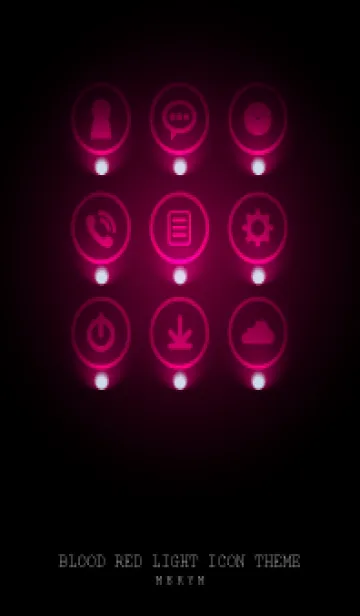 [LINE着せ替え] BLOOD RED LIGHT ICON THEME 2の画像1