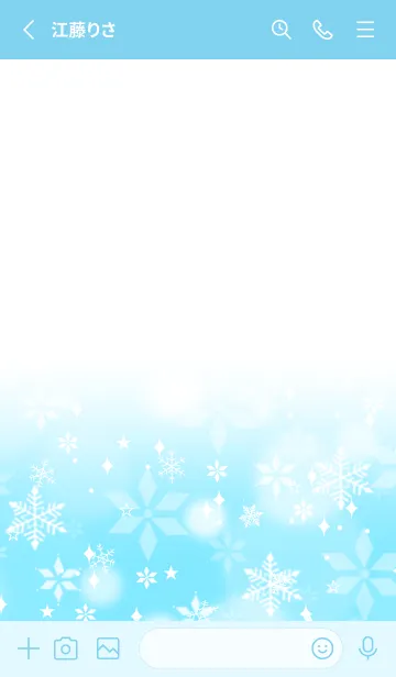 [LINE着せ替え] ＊冬の訪れ＊スノークリスタルの画像2