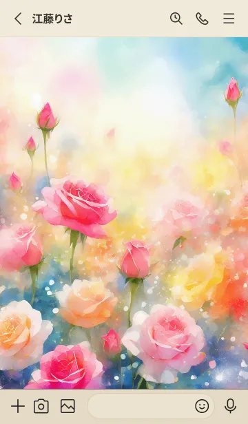 [LINE着せ替え] 薔薇(バラ)の花の着せかえ(R284)の画像2