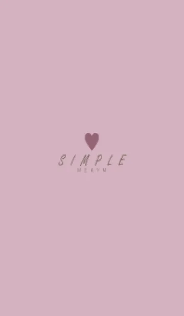 [LINE着せ替え] DUSKY PINK BROWN - SIMPLE HEART - 18の画像1