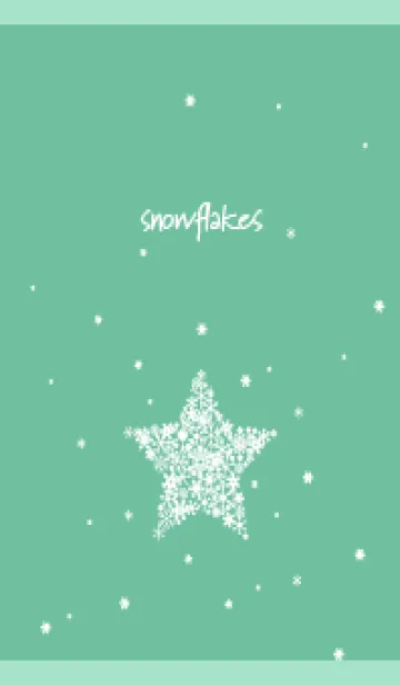 [LINE着せ替え] 雪の結晶でできた星 青緑の画像1