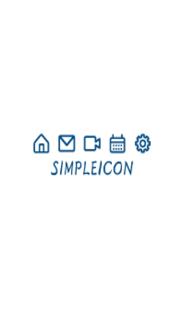 [LINE着せ替え] SIMPLE ICON -WHITE- 95の画像1