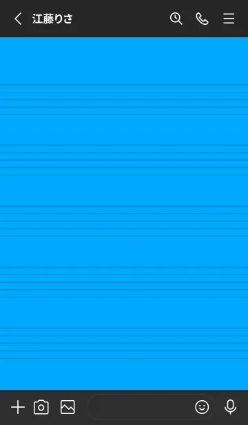 [LINE着せ替え] 音楽カラーノート/ブルー/ブラックの画像2