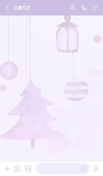 [LINE着せ替え] purple☆ナチュラルなクリスマス12_1の画像2