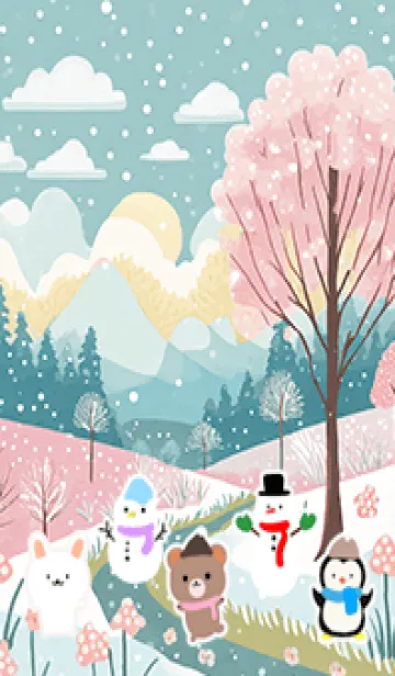 可愛い北欧風着せかえ(Winter-344)の着せ替えメイン画像