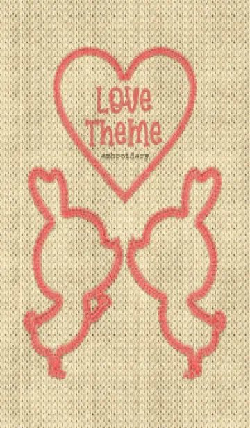 [LINE着せ替え] Love Theme Embroidery 11の画像1