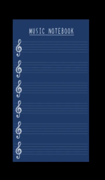 [LINE着せ替え] 音楽カラーノート/ネイビーブルー/ブラックの画像1