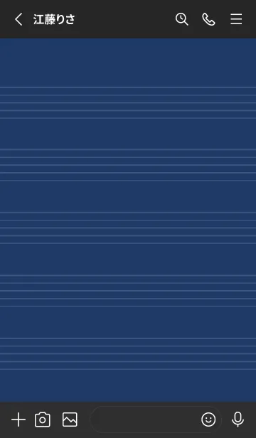 [LINE着せ替え] 音楽カラーノート/ネイビーブルー/ブラックの画像2