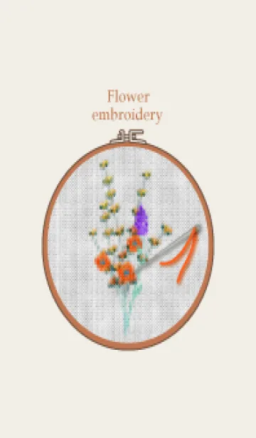 [LINE着せ替え] Flower embroidery 12の画像1