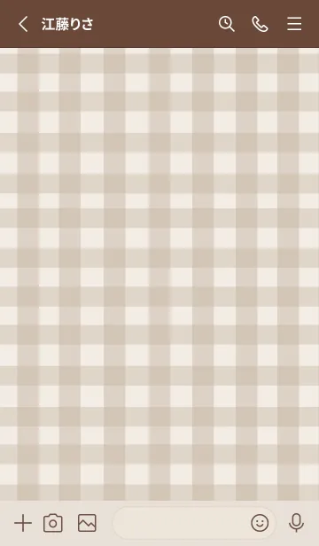 [LINE着せ替え] ギンガムチェック (brownbeige)の画像2