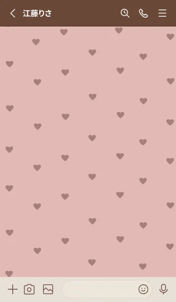 [LINE着せ替え] pattern_heart :pinkbeigeの画像2