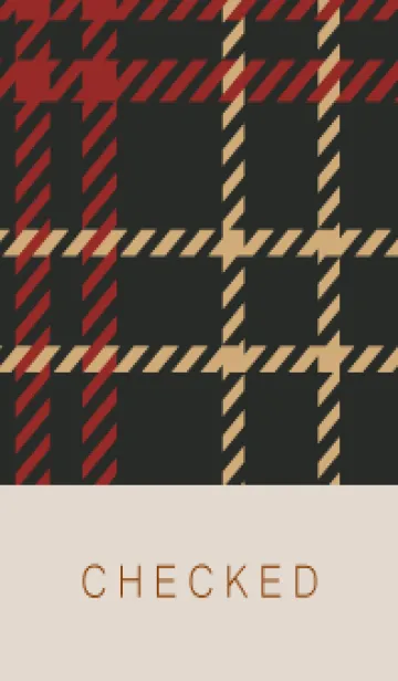 [LINE着せ替え] CHECKED RED-BROWN - 33の画像1