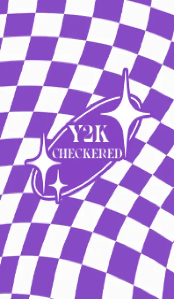 [LINE着せ替え] ✦ Y2K CHECKERED ✦ 03 PURPLE 1 ✦の画像1