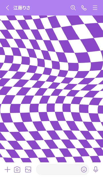 [LINE着せ替え] ✦ Y2K CHECKERED ✦ 03 PURPLE 1 ✦の画像2