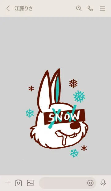 [LINE着せ替え] スノーラビット .6の画像2