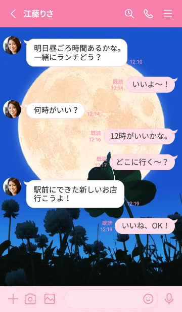 [LINE着せ替え] 七つ葉のクローバー & Full Moon #3-25の画像3