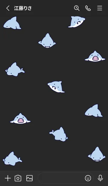 [LINE着せ替え] 黒 : ちびさめの画像2