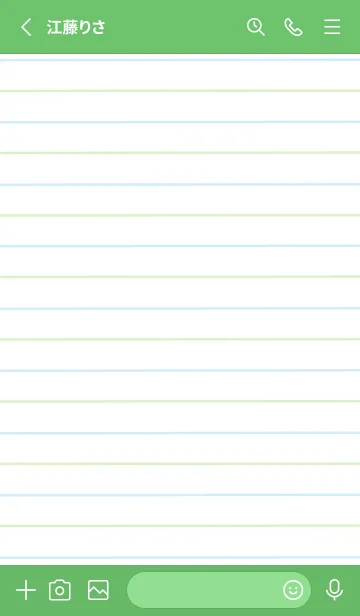 [LINE着せ替え] 2色ノート/ブルー&グリーン/グリーンの画像2