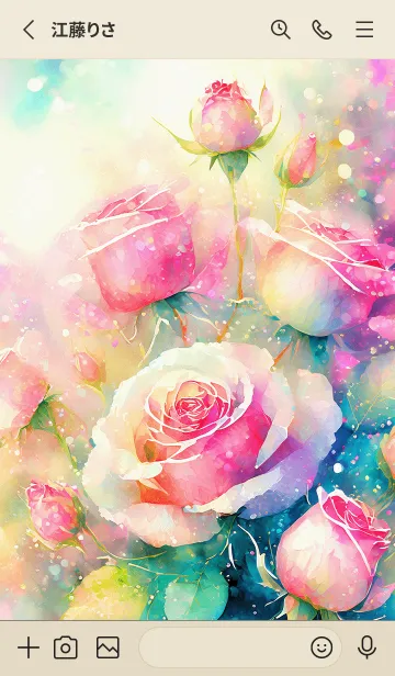 [LINE着せ替え] 薔薇(バラ)の花の着せかえ(R301)の画像2