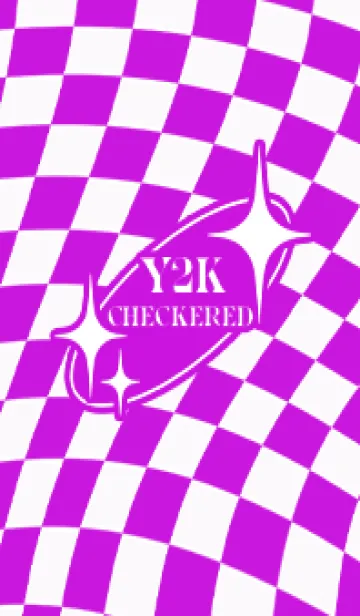 [LINE着せ替え] ✦ Y2K CHECKERED ✦ 03 PURPLE 2 ✦の画像1