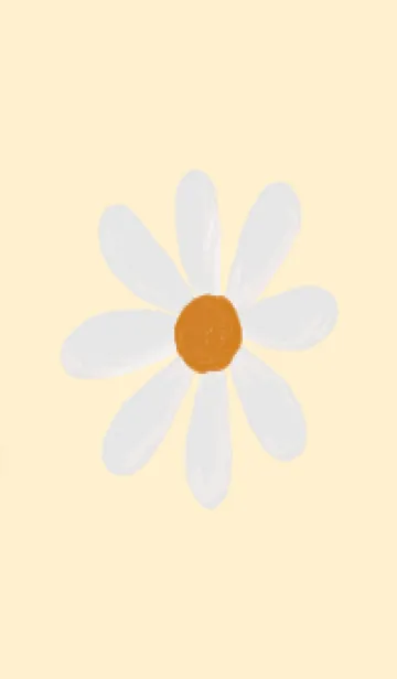 [LINE着せ替え] Simple daisy flower and heartの画像1