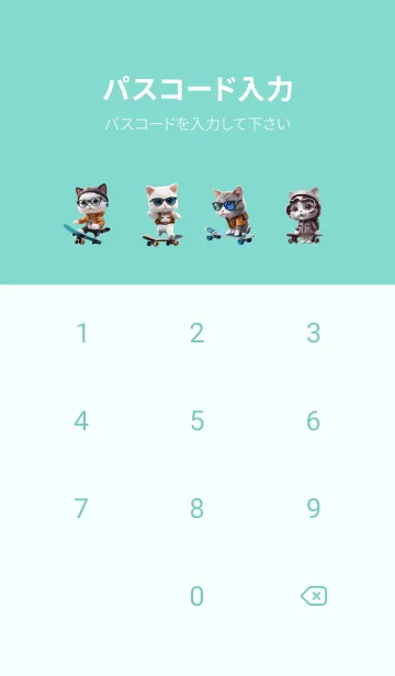 [LINE着せ替え] cute cat skateboardingの画像4