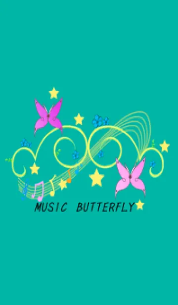 [LINE着せ替え] music butterflyの画像1