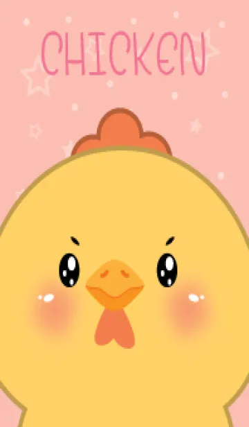 [LINE着せ替え] Simple Cute Face Chicken (JP)の画像1