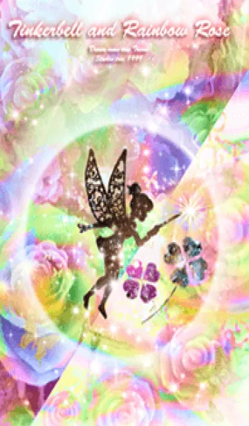 [LINE着せ替え] 願いが叶う✨ティンカー・ベルと虹色薔薇2の画像1