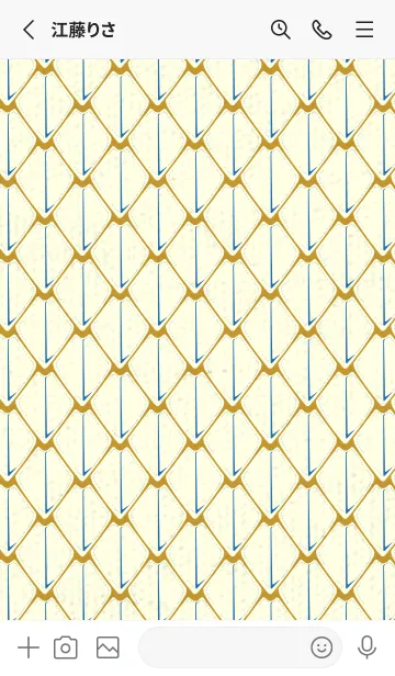 [LINE着せ替え] シンプルな龍鱗 イエローオーカーの画像2