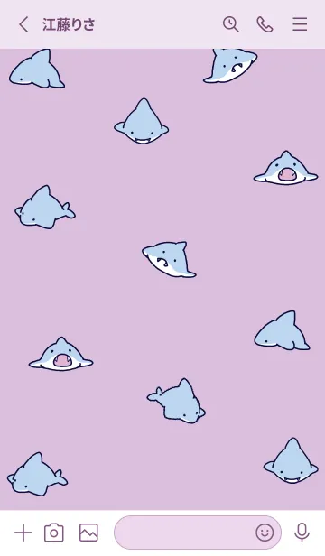 [LINE着せ替え] 紫 : ちびさめの画像2