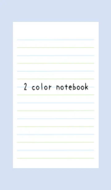 [LINE着せ替え] 2色ノート/ブルー&グリーン/ブルーグレイの画像1