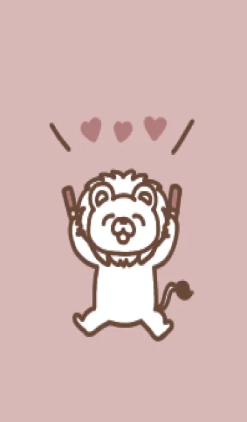 [LINE着せ替え] 推し色ライオン(red)の画像1