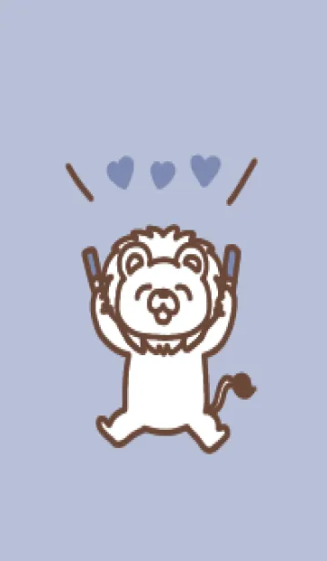 [LINE着せ替え] 推し色ライオン(blue)の画像1