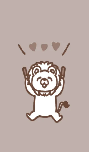 [LINE着せ替え] 推し色ライオン(brown)の画像1