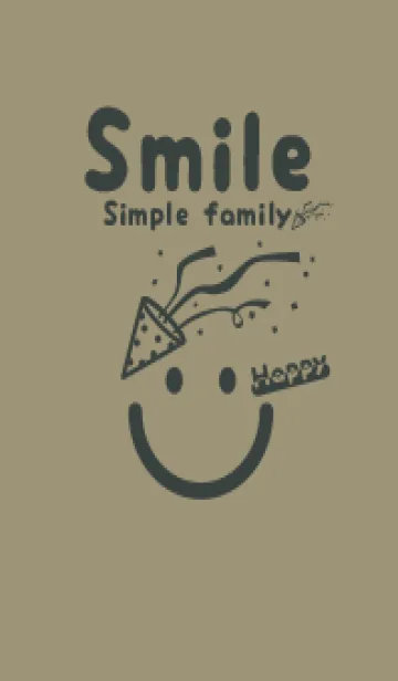 [LINE着せ替え] スマイル＆ハッピー 灰汁色の画像1