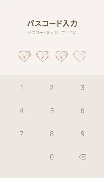 [LINE着せ替え] 【 V 】 Heart Charm & Initial - PBの画像4