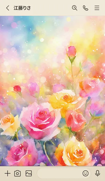 [LINE着せ替え] 薔薇(バラ)の花の着せかえ(R322)の画像2