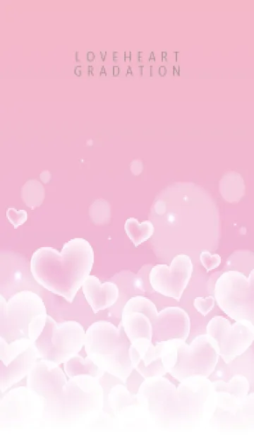 [LINE着せ替え] LOVE HEART GRADATION Pink&White 15の画像1